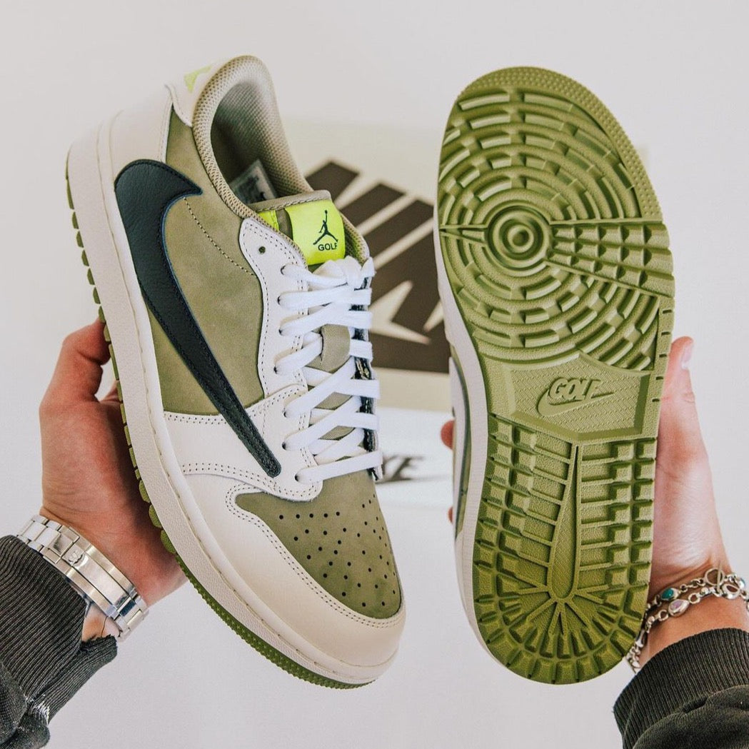 Jordan 1 Retro Low Golf Travis Scott Neutral Olive