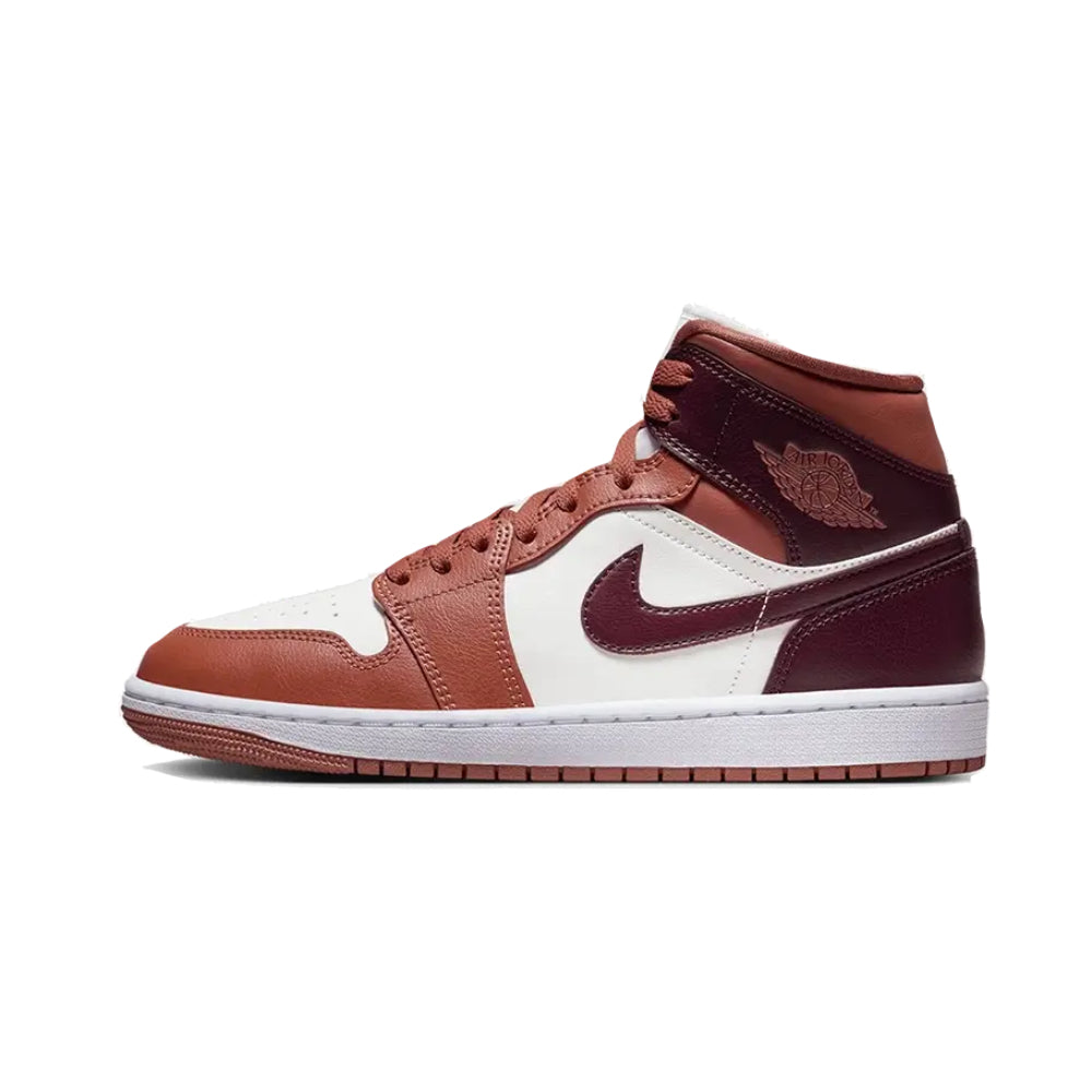 Jordan 1 Mid Dusty Peach Night Maroon