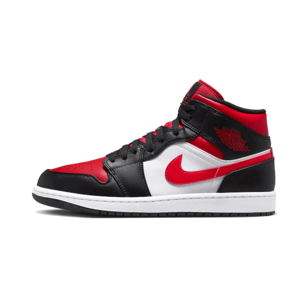 Jordan 1 Mid Black Fire Red