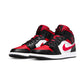 Jordan 1 Mid Black Fire Red