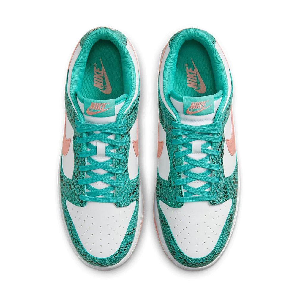 Nike Dunk Low Snakeskin Washed Teal Bleached Coral